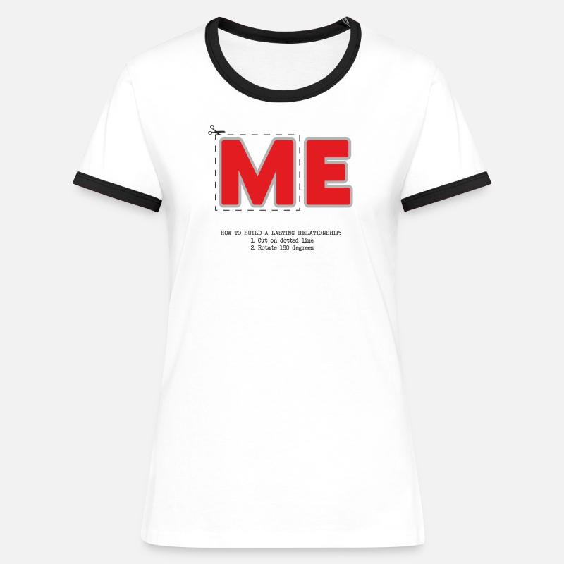 Me - Women's Ringer T-Shirt - white/black