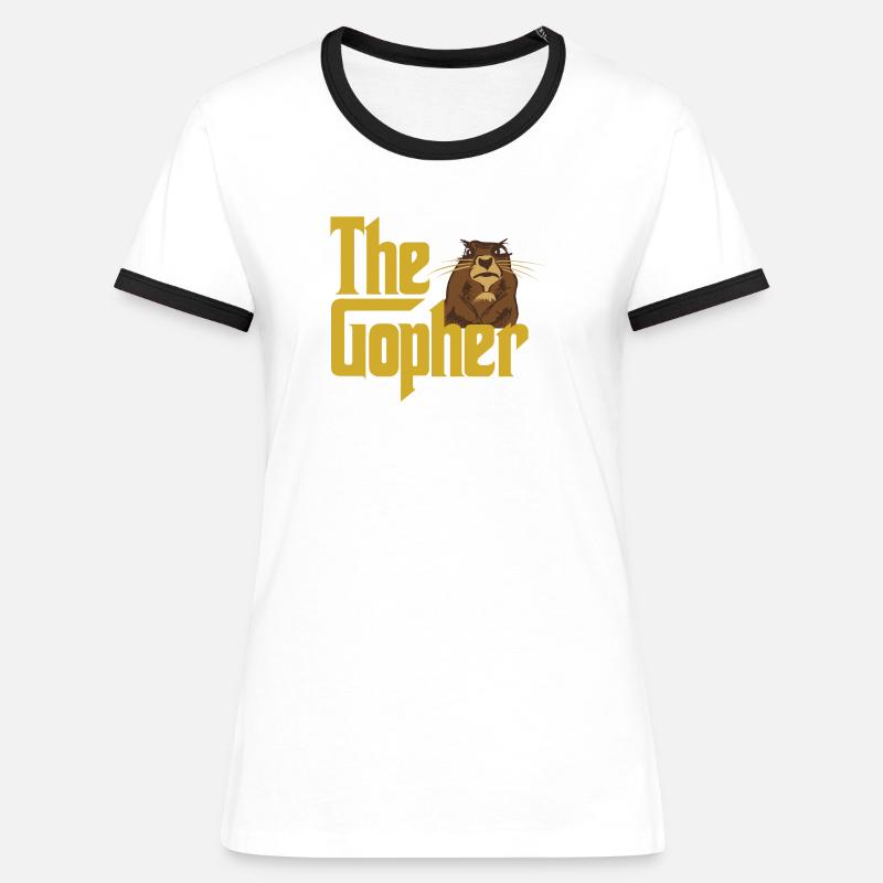 The Gopher - Women's Ringer T-Shirt - white/black