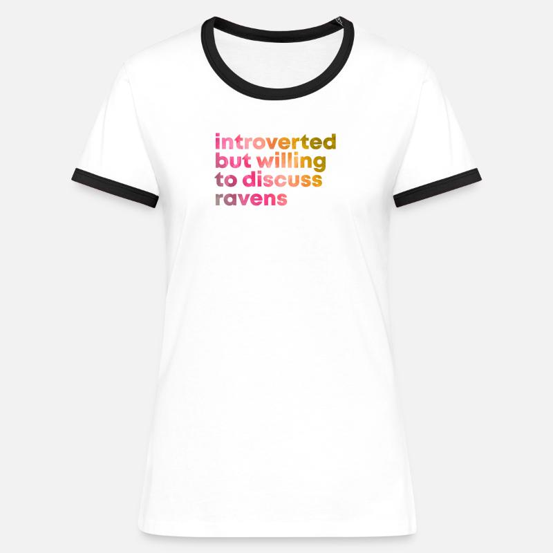 Raven Raven - Women's Ringer T-Shirt - white/black