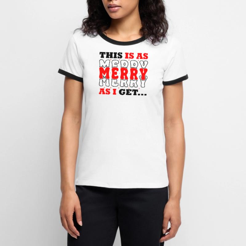 C’est aussi joyeux que moi T-shirt contrasté Femme
