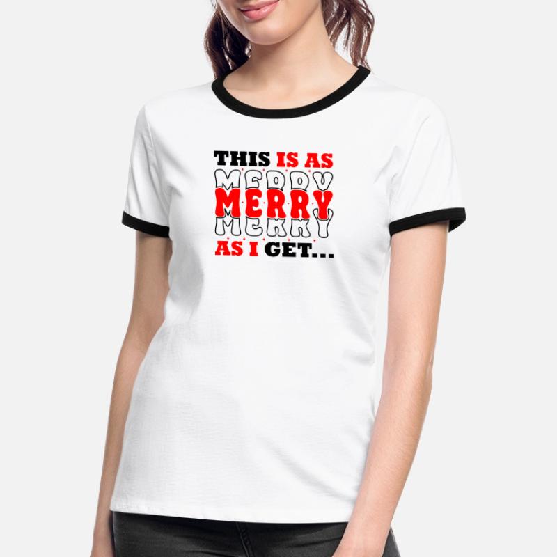 C’est aussi joyeux que moi T-shirt contrasté Femme