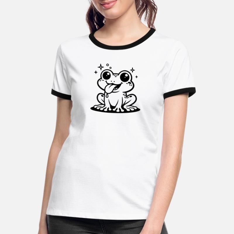 Toad Comic Frog Women's Ringer T-Shirt