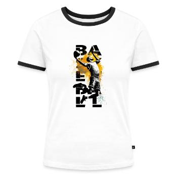 Basketballspieler High Dunk schwarz - Frauen Kontrast-T-Shirt - Weiß/Schwarz - Vorne - Selfina (174cm)