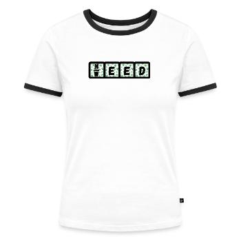Need Weed - Women's Ringer T-Shirt - white/black - Front - Selfina (174cm)