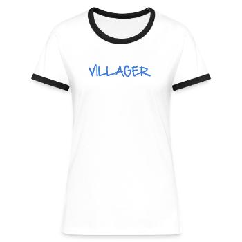 VILLAGER - Women's Ringer T-Shirt - white/black - Front - Selfina (174cm)