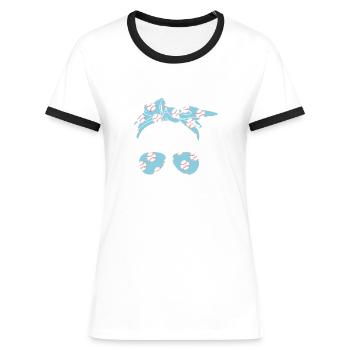Baseball Mom - Frauen Kontrast-T-Shirt - Weiß/Schwarz - Vorne - Selfina (174cm)