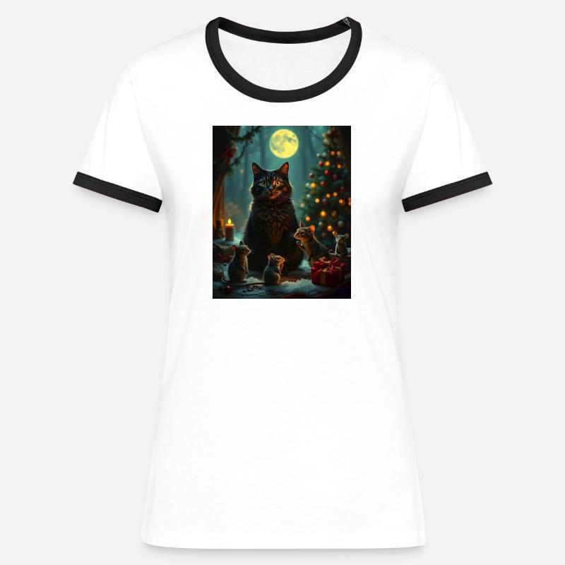 Didimaus - Women's Ringer T-Shirt - white/black