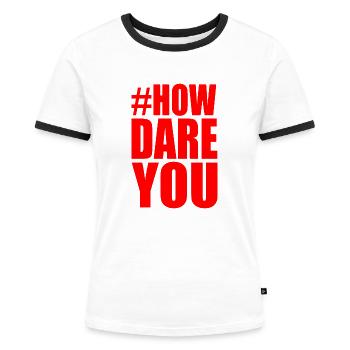 Comment vous allez - T-shirt contrasté Femme - blanc/noir - Devant - Selfina (174cm)