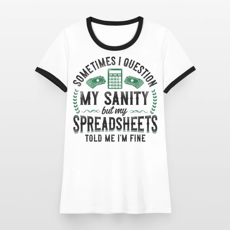 Comptable Comptable Comptable Comptabilité T-shirt contrasté Femme