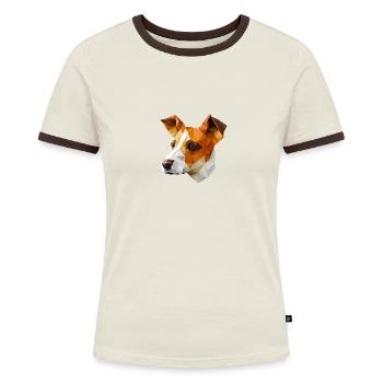 JACK RUSSELL - Women's Ringer T-Shirt - blue/white - Front