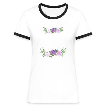 Bride to Be - The Bride - Women's Ringer T-Shirt - white/black - Front - Selfina (174cm)