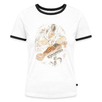 Welder Welding Specialist - Women's Ringer T-Shirt - white/black - Front - Selfina (174cm)