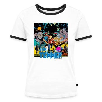 Jan Tenner : Un nouveau départ - T-shirt contrasté Femme - blanc/noir - Devant - Selfina (174cm)