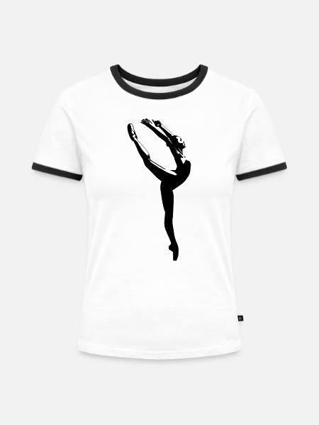 Danseuse - T-shirt contrasté Femme - blanc/noir