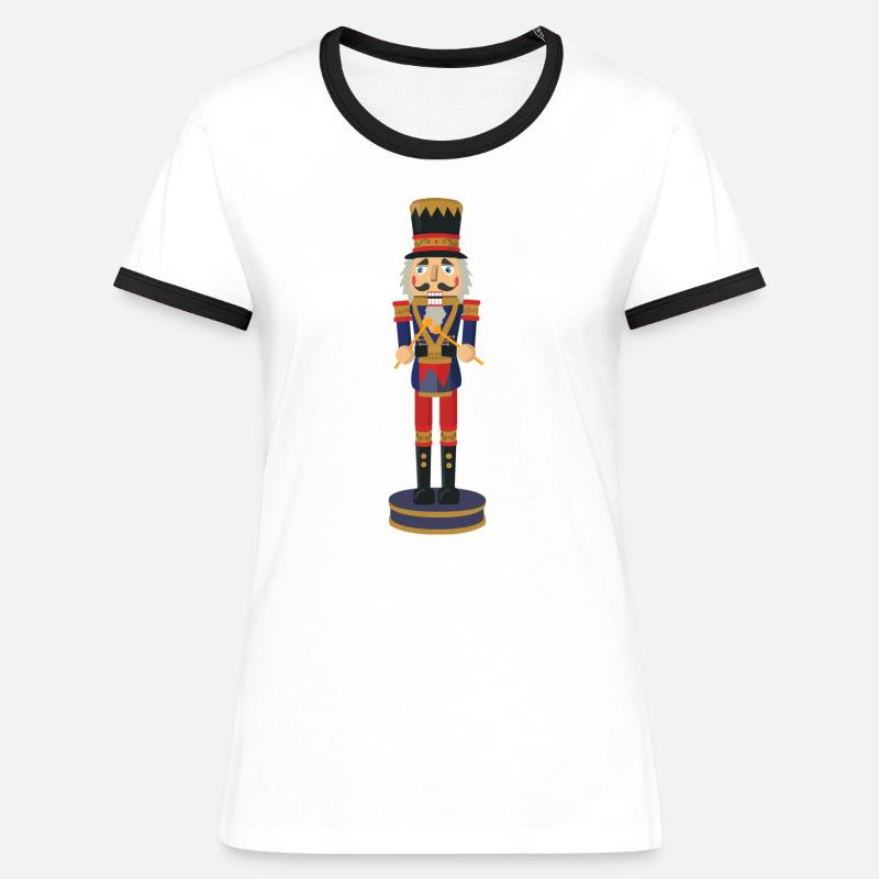Nut cracker - Women's Ringer T-Shirt - white/black