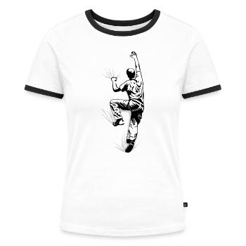 Kletterer - Frauen Kontrast-T-Shirt - Weiß/Schwarz - Vorne - Selfina (174cm)