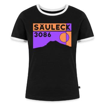 Säuleck, Hohe Tauern, skitour, bergtocht, via ferrata - Vrouwen contrastshirt - zwart/wit - Voor - Selfina (174cm)