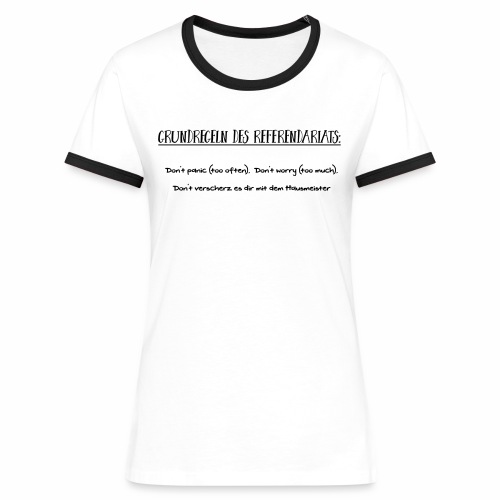 Grundregeln des Referendariats - Frauen Kontrast-T-Shirt