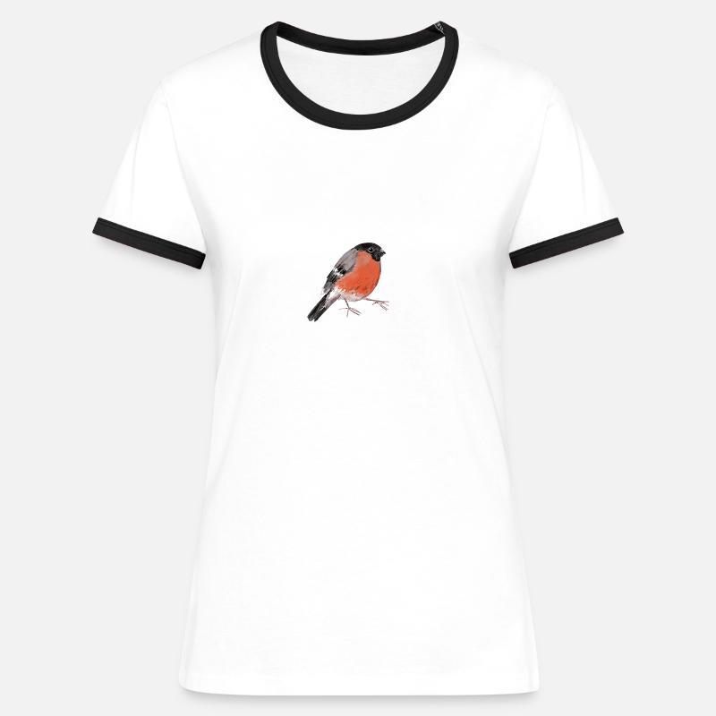 Dompfaff - Women's Ringer T-Shirt - white/black