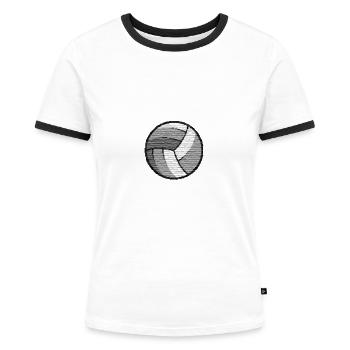 volleyball coach trainer lehrer volleyball ass mom - Frauen Kontrast-T-Shirt - Weiß/Schwarz - Vorne - Selfina (174cm)