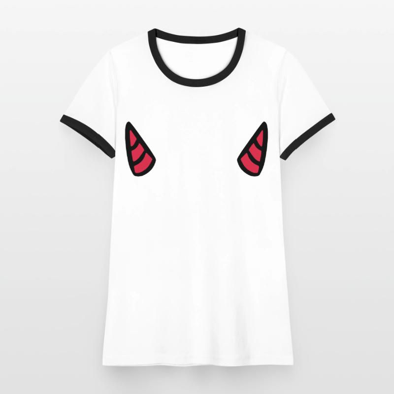 Devil's horn devil devil horn evil Women's Ringer T-Shirt