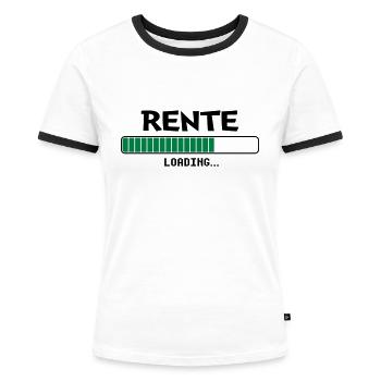 Rente loading Ladebalken - Frauen Kontrast-T-Shirt - Weiß/Schwarz - Vorne - Selfina (174cm)