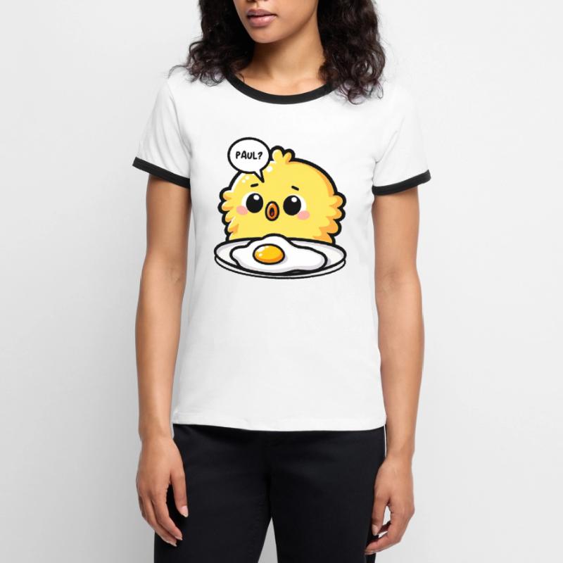 Eggs Fried Egg Easter Meme Women's Ringer T-Shirt