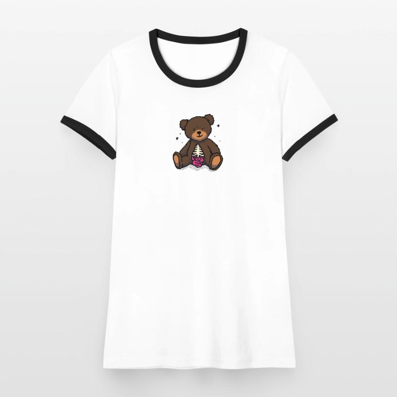 Knochen tragen Albtraum Frauen Kontrast-T-Shirt