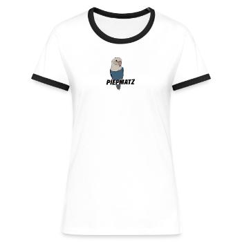 Birdie - T-shirt contrasté Femme - blanc/noir - Devant - Selfina (174cm)