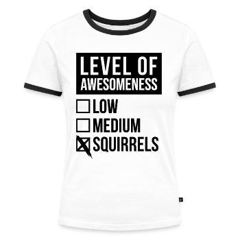 Eichhörnchen - Frauen Kontrast-T-Shirt - Weiß/Schwarz - Vorne - Selfina (174cm)