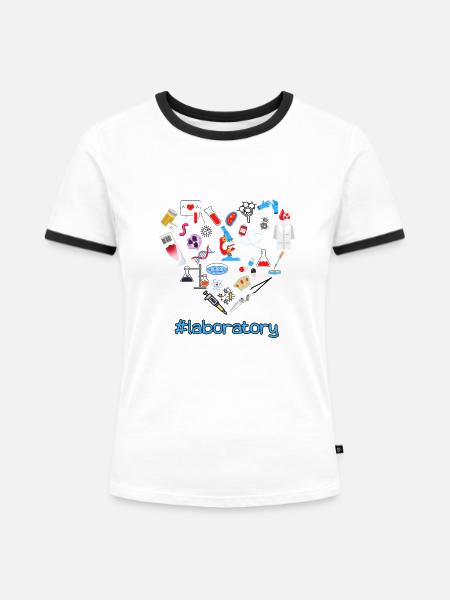 #laboratory #lablife - Women's Ringer T-Shirt - white/black