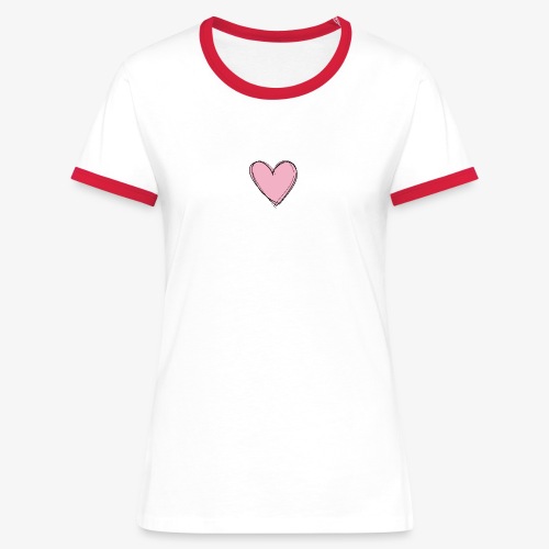 Pink Love Tee - Vrouwen contrastshirt