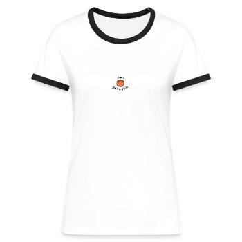 Garde la pêche - T-shirt contrasté Femme - blanc/noir - Devant - Selfina (174cm)