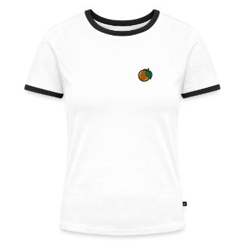 Orange - T-shirt contrasté Femme - blanc/noir - Devant - Selfina (174cm)