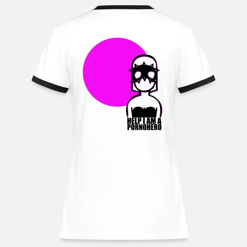 Hero-One - Women's Ringer T-Shirt - white/black