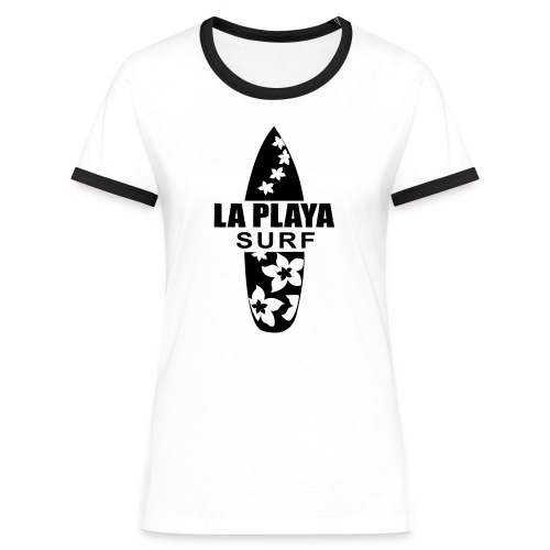 Surfbrett La Playa T-Shirts - Frauen Kontrast-T-Shirt
