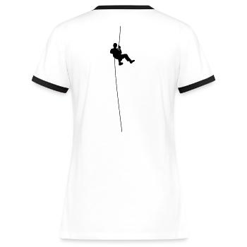 Industrie Kletterer - Frauen Kontrast-T-Shirt - Weiß/Schwarz - Hinten - Selfina (174cm)