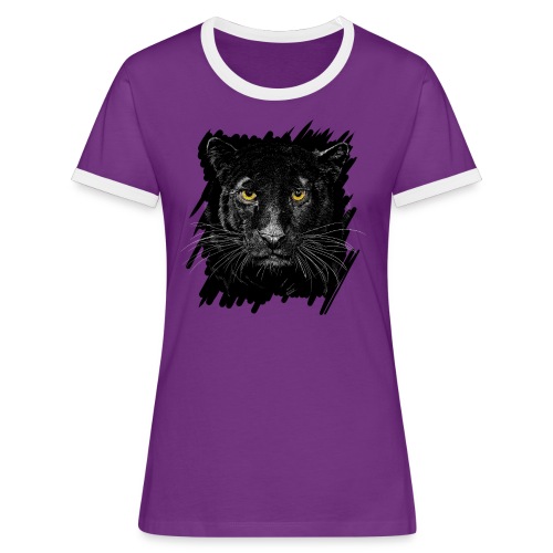 Schwarzer Panther - Frauen Kontrast-T-Shirt