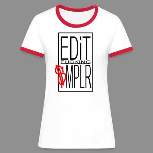 EDiT SMPLR - Dame kontrast-T-shirt