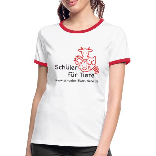 Logo Farbe (2x) - Frauen Kontrast-T-Shirt
