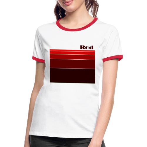 Red - Frauen Kontrast-T-Shirt