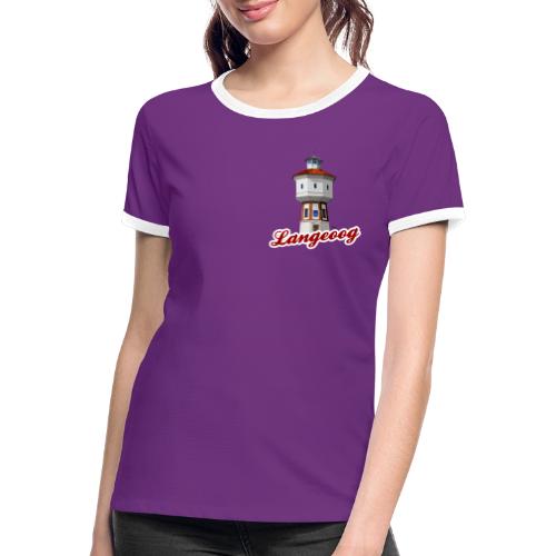 Bronko55 No.59 – Langeoog Wasserturm - Frauen Kontrast-T-Shirt