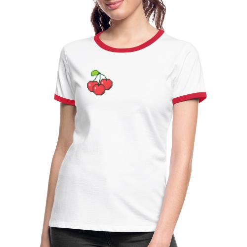 t-shirt cherries, dreamofaesthetic - Maglietta Contrast da donna