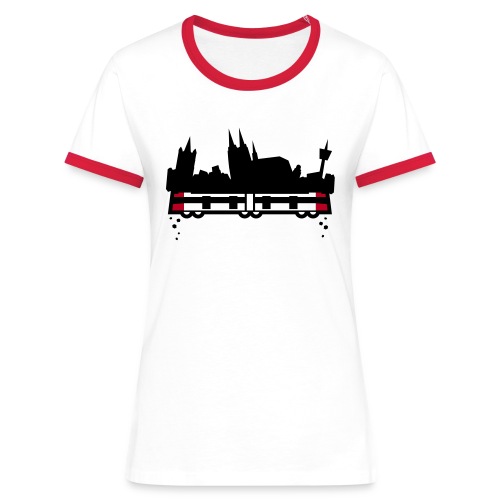 koeln 2011 v2 whiteshirt4 - Frauen Kontrast-T-Shirt