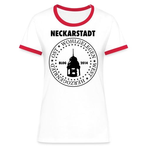 Neckarstadt Blog seit 2014 (Logo dunkel) - Frauen Kontrast-T-Shirt