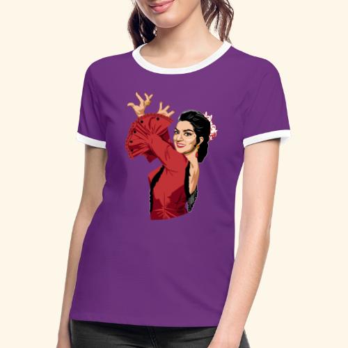 LOLA Flamenca - Camiseta contraste mujer