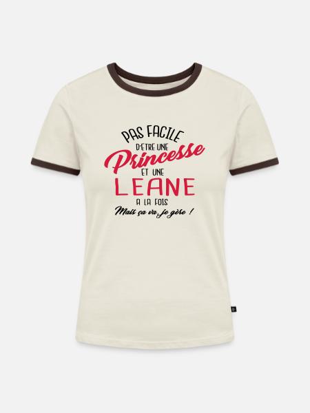 Princesse et Léane - T-shirt contrasté Femme - blanc/rouge