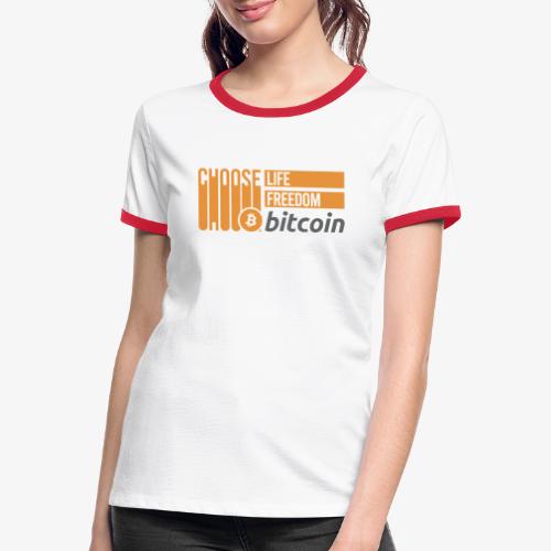 Bitcoin - T-shirt contrasté Femme