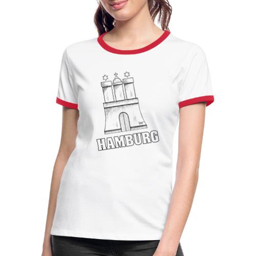Bronko55 No.58 – Hamburg - Frauen Kontrast-T-Shirt