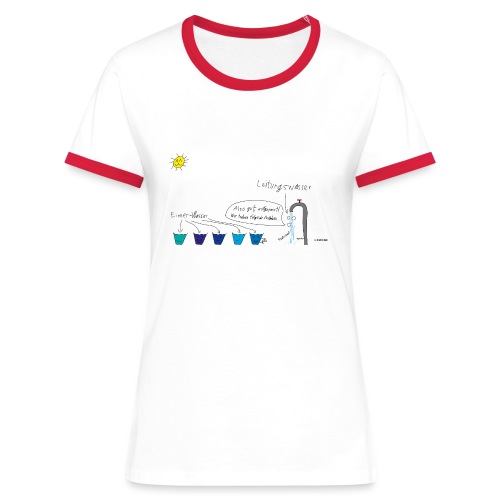 Leitungswasser - Frauen Kontrast-T-Shirt
